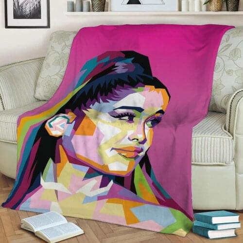Ariana 2 3D Print Plush Blanket Throw On Sofa Home Decor Soft Warmth Washable Nap Blanket Dropshipping