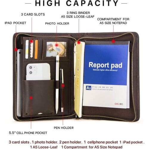 Suitable for ipad mini protective sleeve retro crazy horse belt pen slot A5 notebook multi-function Apple 7.9 leather case