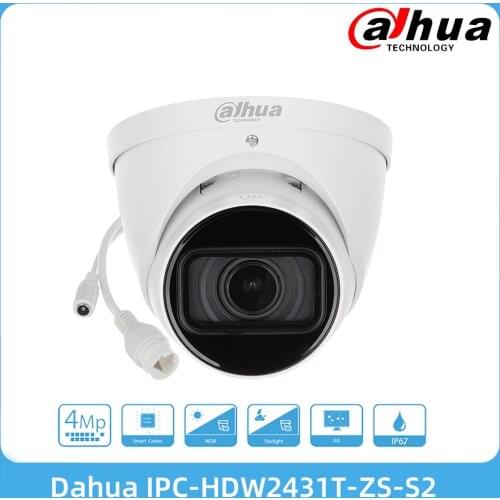 Dahua IPC-HDW2431T-ZS-S2 4MP Lite IR Vari-Focal Eyeball PoE H.265&H.264 2.7mm–13.5mm Lens IP67 IK10