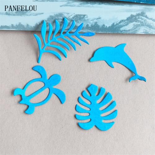 PANFELOU Metal craft Dolphins and sea turtles paper die cutting dies for Scrapbooking/DIY Easter wedding Halloween cards