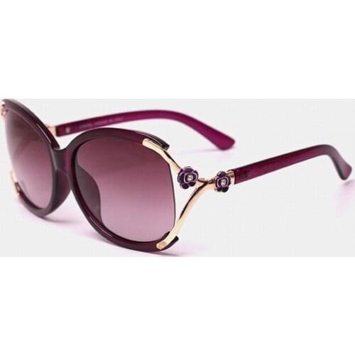 Good Quality Large Size Sunglasses Sun Glasses for Ladies TAC Lens PC and Metal Bracket with Logo No. 7023