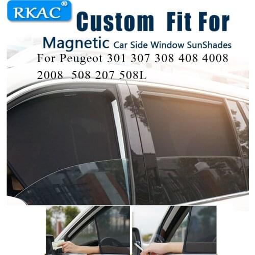 Custom fit Magnetic car side window shade Interior car Sun Visor Shield For Peugeot 301 307 308 408 4008 2008 508 207 508L