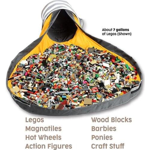 Toy Storage Bag Foldable Organizer Sundries Waterproof Cleanup Organizer Durable Building Blocks Toys Drawstring Container Pouch