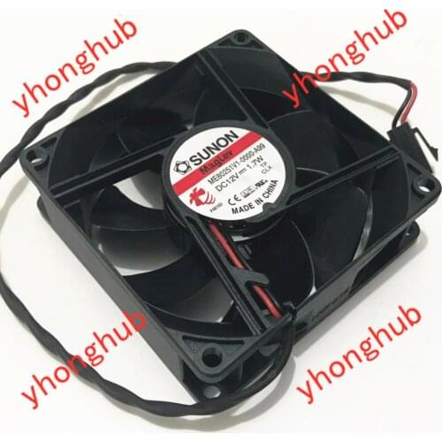 SUNON ME80251V1-0000-A99 DC 12V 1.7W 80x80x25mm 2-Wire Server Cooling Fan