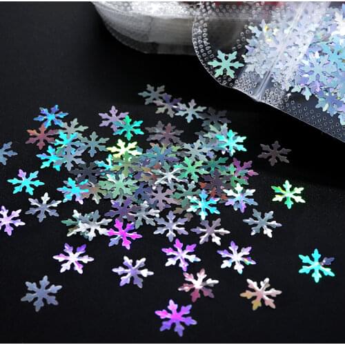 Ultra Thin Snowflake Sequins Christmas Decoration Crafts DIY Accessories Ornaments Jewelry Making Supplies Nail Art Glitter