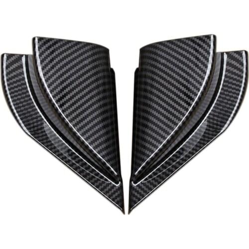 Carbon Fiber Look Overlay for Mitsubishi Eclipse Cross 2018 2019 Interior Cover Car Door Window A-Pillar Cover Trims