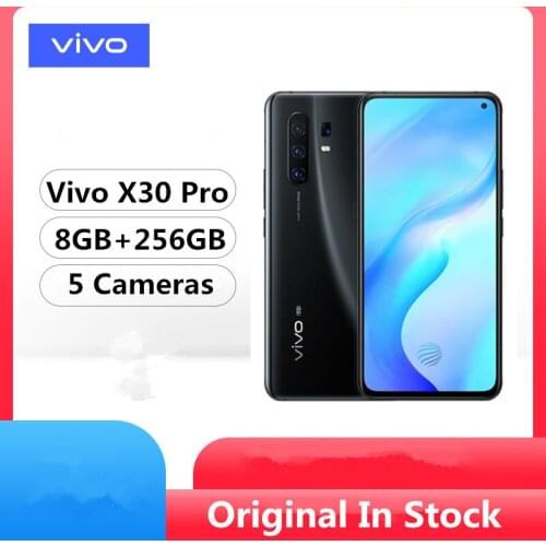 Original Vivo X30 Pro 5G Mobile Phone Exynos 980 Android 9.0 6.44" 2400x1080 8GB RAM 256GB ROM 64.0MP 60x Zoom Fingerprint Face