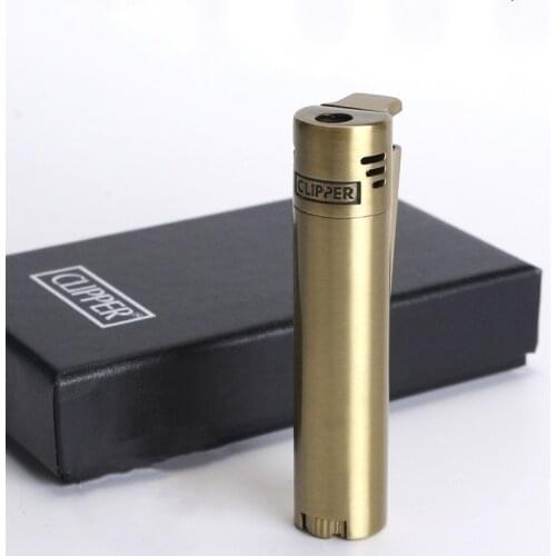 CLIPPER Torch Pipe Lighter Metal Flint Vintage Refillable Gas Lighter Free Fire Butane Lighter Gift Cigarette Cigar Accessories