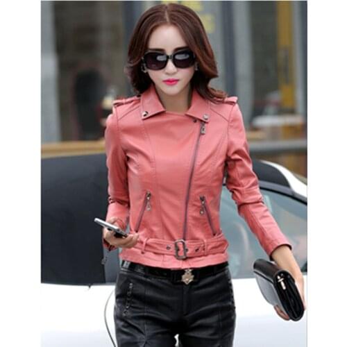 Women Jacket Spring 2020 Autumn Coats Female Coat Short Slim Casual Clothing Leather Jackets Plus Size WUJ0062