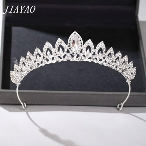 Crystal Rhinestone Crown Queen Diadem Wedding Hair Accessories Bride Tiara Headband Wedding Hair Jewelry Head Jewelry