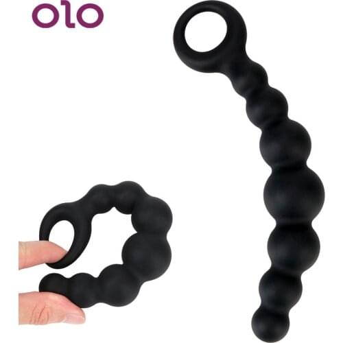 Female Vagina Masturbator Soft Silicone Anal Plug 7 Butt Beads Sex Toys for Women Prostate Massage Adult Product