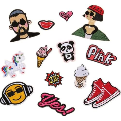 1pcs Cute Theme Embroidered Patches Sew On/Ironing Applique Stickers Badge Accessories Decoration Clothing DIY