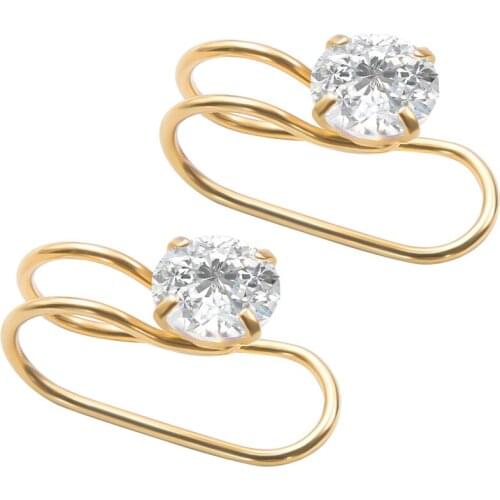 1 PCS Fashion Stainless Steel No Piercing Hoop Ear Cuff Clip On Earring Tragus Cartilage Closure Rings Fake No Piercing