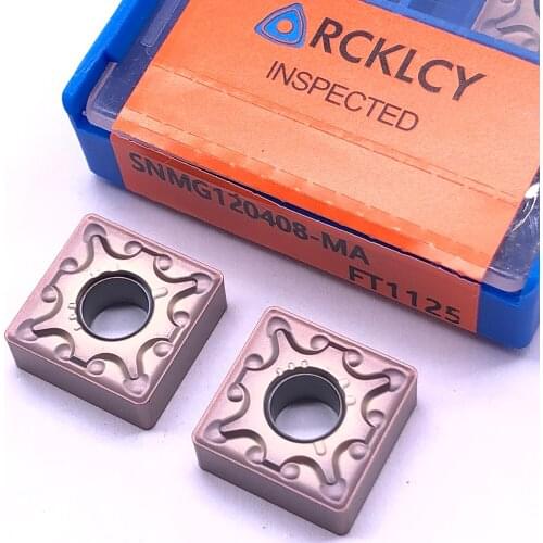 10pcs RCKLCY SNMG120408 MA FT1125 Cemented carbide Cutting Lathe CNC Turning Tools Lathe Cutter Machining Stainless Steel Parts