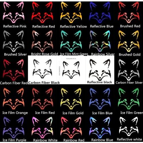 13.5*13.5cm Car Sticker Fox Face Head Car Stickers and Decals Car Styling Body Window Vinyl Sticker Auto External Accessories