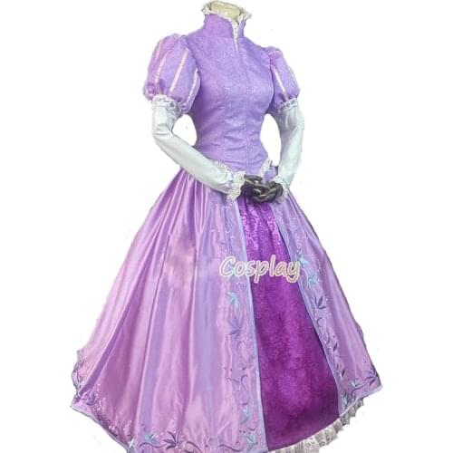2021 New Style Rapunzel Top Embroidery Cosplay Costume For Adult Princess Rapunzel Costume Dress For Women Halloween Party