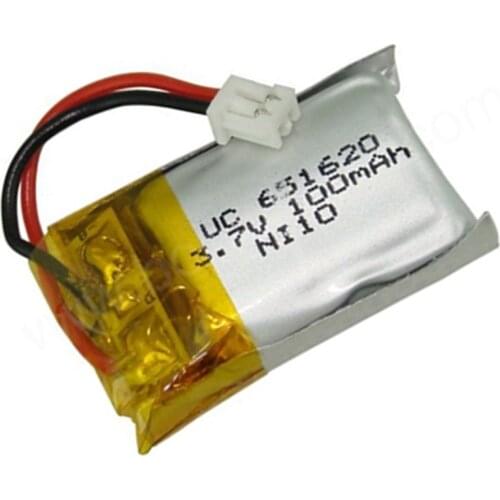 3.7v 100mAh/120mAh For Cheerson CX10 CX-10A CX-10 RC Quadcopter Helicopter 3.7 V 100mAh Li-po battery 651620 with 1.25mm Plug