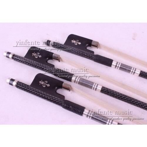 3 pcs Cello Bow Carbon fiber Round Stick Ebony fro g High Quality New #DT- good 4/4 66