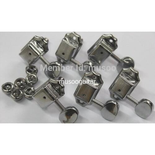 3L3R Chrome Retro style Guitar String Tuning Pegs/keys,Guitar Tuners Machine Heads buttons for for ST Electric Guitar parts