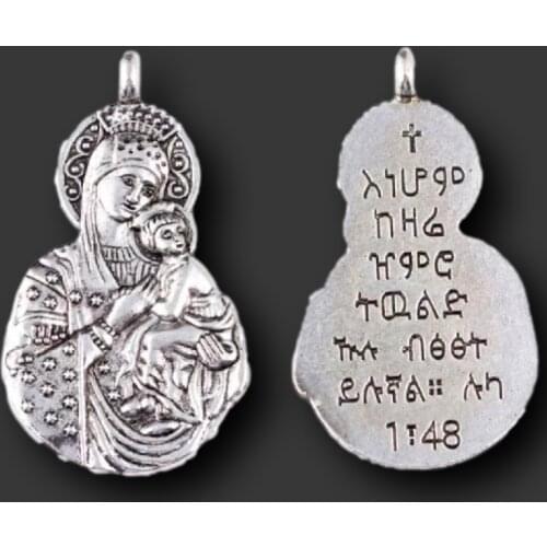 4pcs Silver Plated Large Catholic Virgin Mary Pendants DIY Charms Religious Necklace Jewelry Crafts Metal Accessories A1879