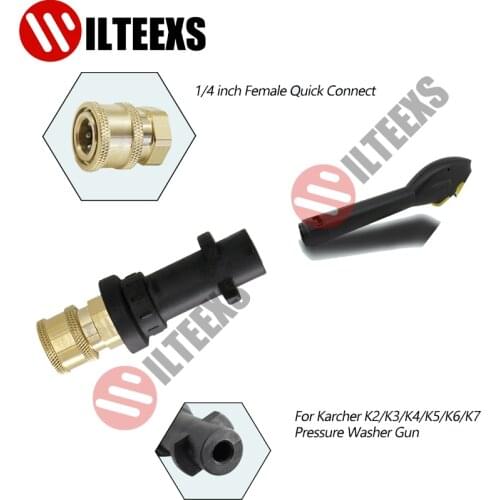High Pressure Washer Gun Adapter with 1/4'' Inch Quick Connector Fitting for Karcher K2 K3 K4 K5 K6 K7 Pressure Washer