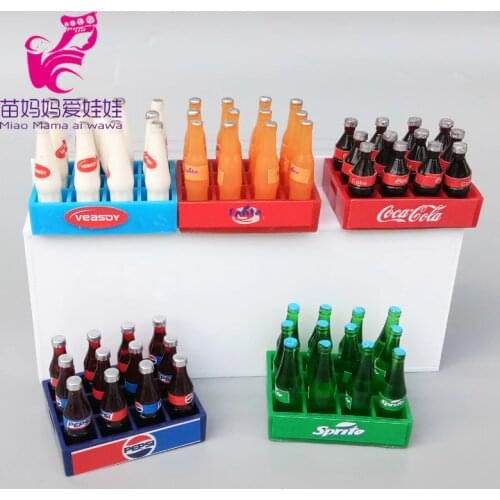 Mini Doll accessories drink cola milk orange juice charm pepsi Sprite jam for 1/6 1/8 bjd barbie blythe ob11 doll house diy