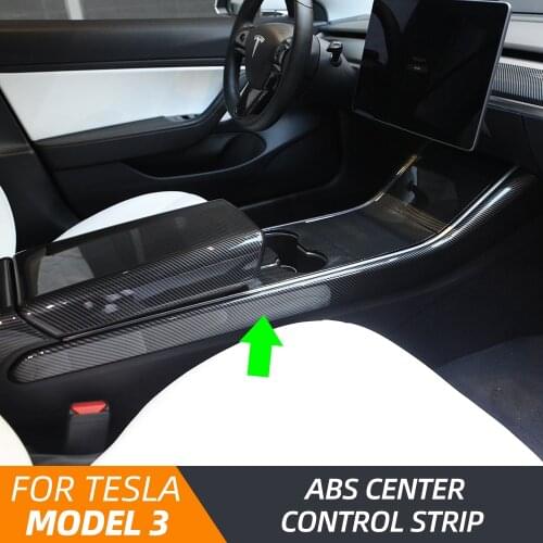 Model3 Car Carbon fiber ABS side control trim For Tesla model 3 Accessories Protection Side Edge Film Protector cover 2017-2020