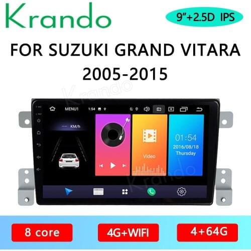 Krando Android 10.0 9" IPS Full Touch Car Multimedia Radio For SUZUKI GRAND VITARA 2005-2015 Audio DSP Navi Carplay BT GPS WIFI