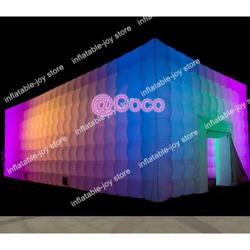 Free air ship to door, Factory price inflatable camping party tent outdoor advertising giant inflatable event tent.LED tents