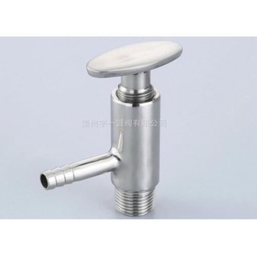 Free shipping Sanitary Tri Clamp Sample Valve - 1.5" Tri Clamp x 10mm Hose Barb
