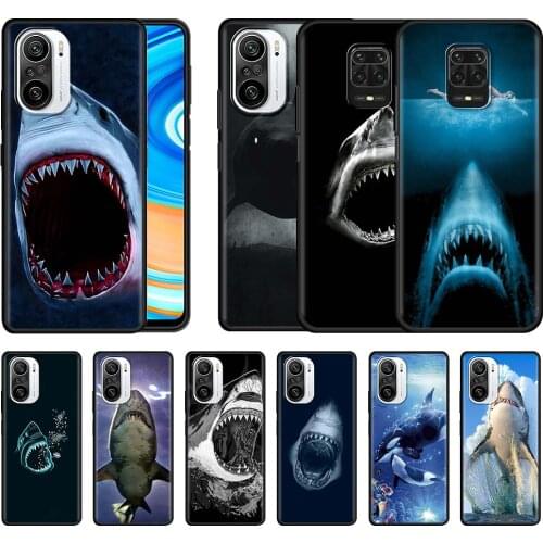 Whale Sharks Fish Case for Xiaomi Redmi Note 9S 9 8 Pro 10 8T 7 9C 9A 7A Black Soft Mobile Phone Cover 8A 6A Shell