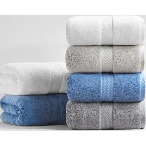 Combed Cotton Bath Towel Cotton Thick 800G Bath Towel 80*160 Extra Large Adult Bath Towel Santorini Bath Towel