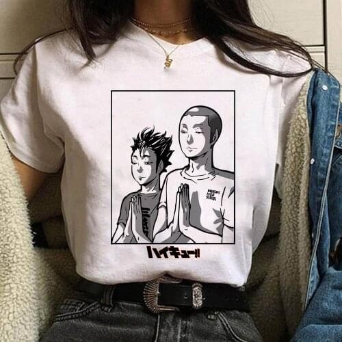 Men Women T-shirt Tops Funny Haikyuu Tshirt Casual Streetwear T-shirt Crew Neck Fitted Soft Anime Manga Tee Shirt Clothes