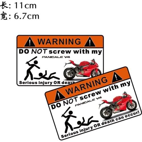 KODASKIN for PANIGALE V4 2 Pieces Do Not Screw Warning Sticker Decal Black