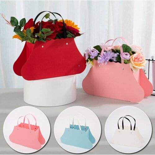 Kraft Paper Flower Box Bouquet Handbag Gift Bag Valentines Day Flower Packing Box Gift Box Party Decoration