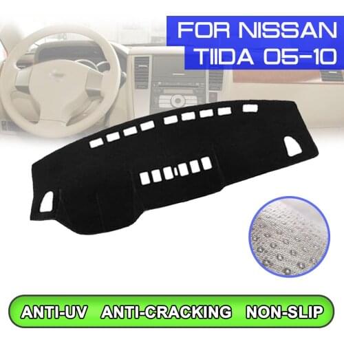 Car Dashboard Mat Anti-dirty Non-slip Dash Cover Mat UV Protection Shade for Nissan Tiida 2005 2006 2007 2008 2009 2010