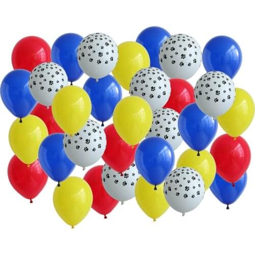 40pcs Mix 2.3g Pets Dog Paw Latex Balloons Animal Theme Party Decor Classic Toys Globos Helium Air Inflatable Supply Balloons
