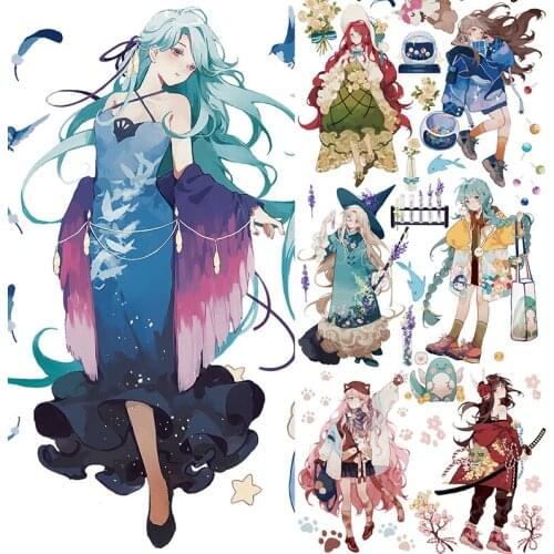 Fairy Fantasy Stuff Girls PET Washi Tapes Bullet Journal Masking Tape Adhesive Tape DIY Scrapbooking Washi Stickers