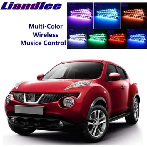 LiandLee For NissanJuke Juke F15 2010~2015 Car Interior UnderDash FootWell Seat Accent Music Rhythm Ambient Light