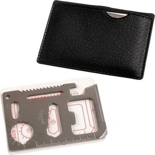 11 In 1 Outdoor Multifunction Credit Card Knife Survival Camping Hunting Tactical Knife Utility Hand Tools Pocket Multitool Card