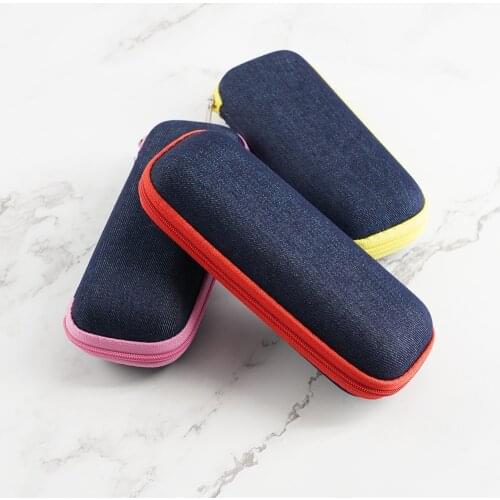 Women Men Fabric Zipper Eye Glasses Sunglasses Hard Case Cover Bag Storage Box Portable Eyewear Protector Sunglasses Box Case