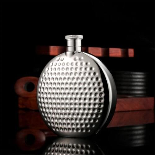 Hammer point 304 Stainless steel wine pot PU Leather surface hip flask portable travel whiskey alcohol bottle party gifts