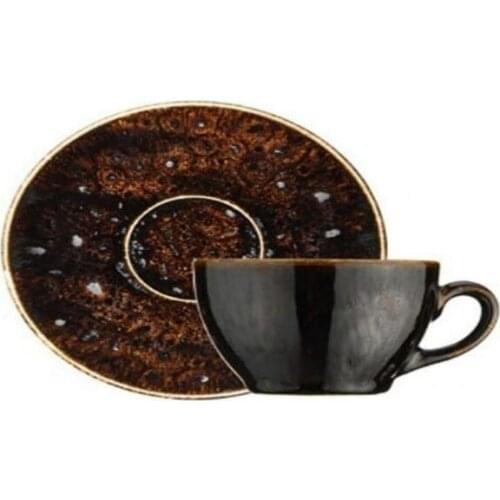 Style 12 pieces Turkish brown black coffee cup set espresso cup black coffee pattern cup set design coffee cups - for 6 persons