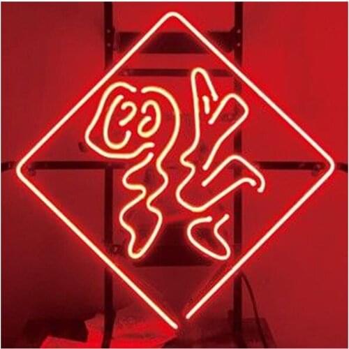 Neon Sign for Chinese Character Inverted Blessing Neon Light Sign Decor Room Club HOME Display Arcade Art Neon Lamp for Beer Bar
