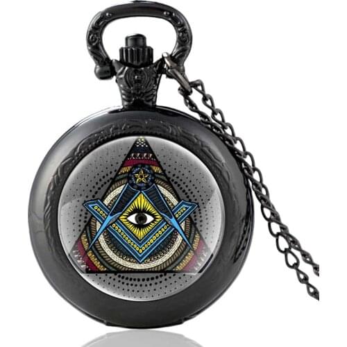 New Arrival Free and Accepted Masons Quartz Pocket Watch Vintage Freemason Pendant Clock Watch Men Women Necklace Best брелок
