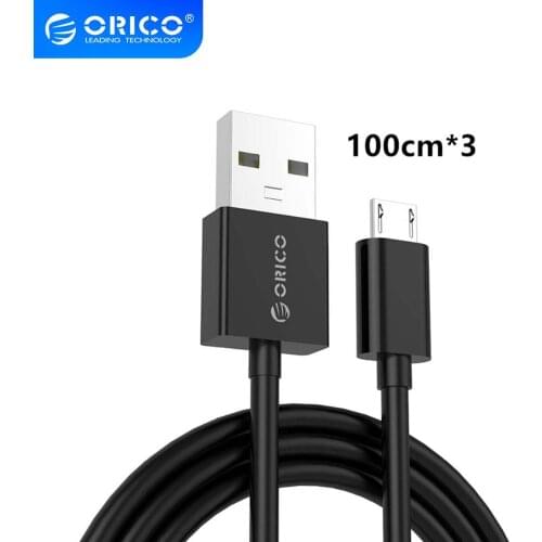 ORICO Micro USB 2.0 Charging Data usb cable charging cable for Smartphones 30cm*5 - Black / White for redmi k20 pro