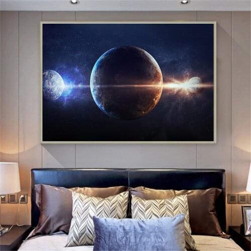 Planet Nebula Poster Clouds Outer Space Painting Canvas Pictures for Living Room Decoration Kitchen Bedroom Home Decor