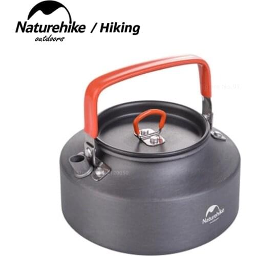 Naturehike Camping Outdoor Cookware Kettle Hiking 1.1L Ultralight Portable Picnic Pot Boil Hot Water Kettle Camping Equipment