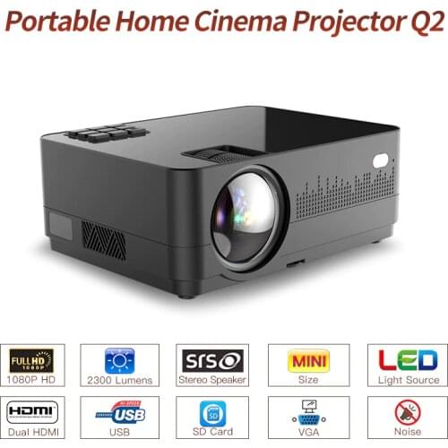 2018 New Portable Home Theater Multimedia Video Projector Q2