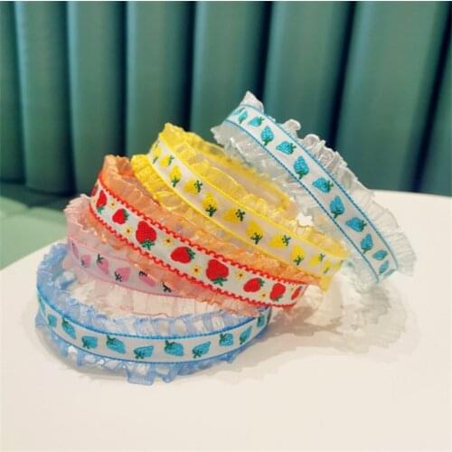 Headbands For Kids Girl Princess Hairbands Embroidery Fabric Flower Child Hair Accessories Korean Handmade Wholesale